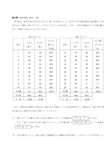 センター試験2010年度本試験［数学ⅡＢ：平均値，標準偏差，中央値，相関図(散布図)，傾向分析］