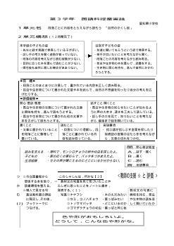 第３学年国語科授業実践－段落ごとに内容をとらえながら読もう　「自然のかくし絵」－