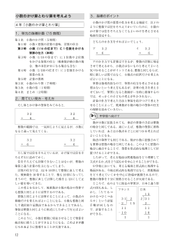 小数のかけ算とわり算を考えよう／4 年「小数のかけ算とわり算」