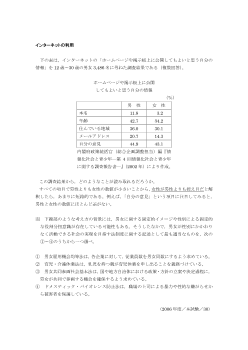 インターネットの利用（2006年［現社］センター試験本試験30）