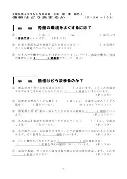 （授業プリント）No.38　価格はどう決まるか