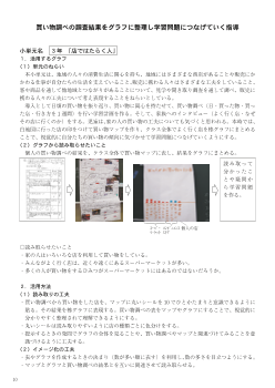 買い物調べの調査結果をグラフに整理し学習問題につなげていく指導