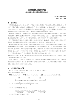 三分位数と箱ひげ図 ～四分位数と箱ひげ図の理解のために～