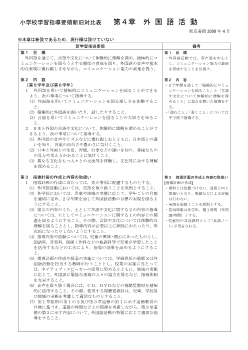 小学校学習指導要領新旧対照表（外国語活動）