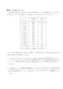 センター試験2014年度追試験［数学II・B：平均，分散，中央値，相関図，相関係数，相関図からの判断］