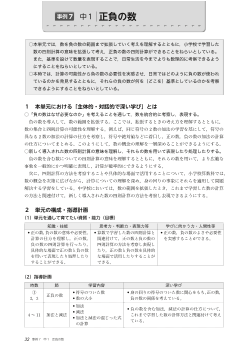 （主体的・対話的で深い学び）事例7　中１　正負の数