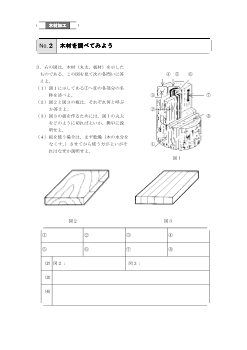 （評価問題例・木材加工）木材を調べてみよう