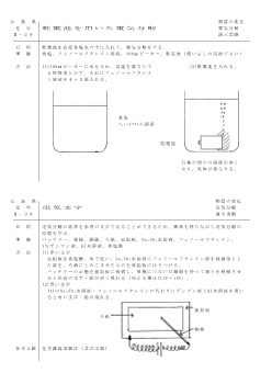 【化学アイデアカード】乾電池を用いた電気分解／電気文字