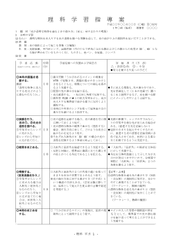 光が透明な物体を通るときの進み方（単元：身のまわりの現象）