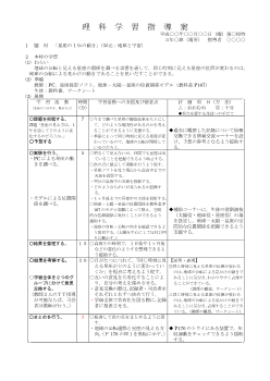 星座の1年の動き（3年単元4：地球と宇宙）