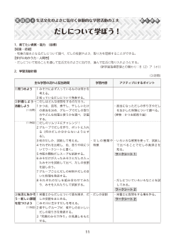 （ワークシート集）実践例４ 【第５学年】 生活文化のよさに気付く体験的な学習活動の工夫だしについて学ぼう！