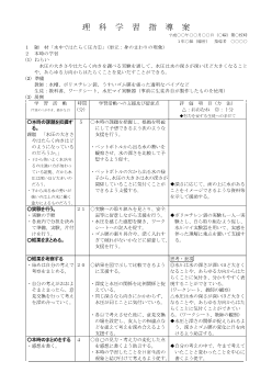 水中ではたらく圧力①（単元：身のまわりの現象）