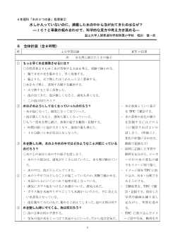 ４年理科　水しか入っていないのに、沸騰した水の中から泡が出てきたのはなぜ？―ＩＣＴと事象の組み合わせで、科学的な見方や考え方を高める－指導案２