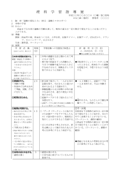 運動の変化と力（単元：運動とエネルギー）