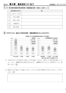 （ワークシート）第5章　食生活をつくる⑦