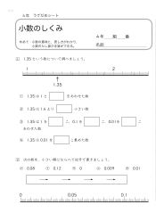 （うでだめシート4年）15　小数のしくみ