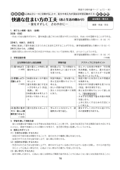 実践例５ 【第６学年】 心地よさシートに分類することで，見方や考え方が深まる学習活動の工夫 ／快適な住まい方の工夫（音と生活の関わり）ー夏をすずしく　さわやかにー