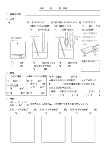 【ワークシート】酸とアルカリの水溶液を混ぜ合わせたときの変化を調べる