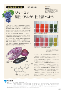 明日の授業で使える　科学のタネ（11）ジュースで酸性・アルカリ性を調べよう