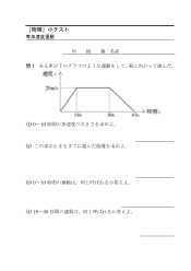 ［物理］小テスト　等加速度運動