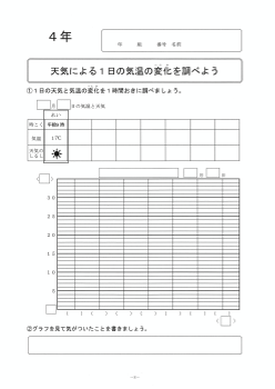 天気による１日の気温の変化を調べよう（４年「天気の変化」）