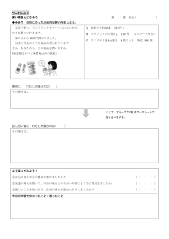 （ワークシート集）【第5学年】 シミュレーション活動を通して主体的な思考力・判断力・表現力を培う学習活動の工夫（ワークシート1）買い物名人になろう・（ワークシート2）グループの仲間とPMIで考えよう