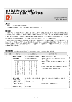 日本語指導が必要な生徒へのPowerPointを活用した現代文授業