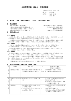 知的障害学級 社会科学習指導案