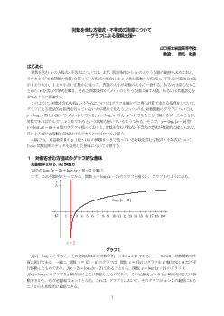 対数を含む方程式・不等式の指導について～グラフによる理解支援～