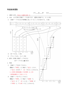 ［板書例］等速直線運動