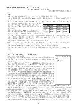 世界史B授業用プリント36～近代ヨーロッパ2～