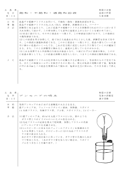 【化学アイデアカード】飽和・不飽和・過飽和溶液／アンモニアの噴水