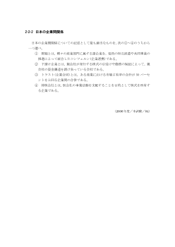 日本の企業間関係(2006年［政経］センター試験本試験より）