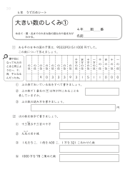 （うでだめシート）大きい数のしくみ ① ～②