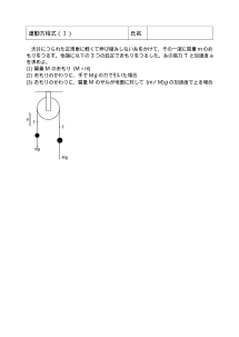 [物理評価問題例] 運動方程式（Ｉ）