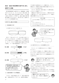 加法・減法の相互関係を図や式に表し説明する活動（２年）「たし算とひき算」