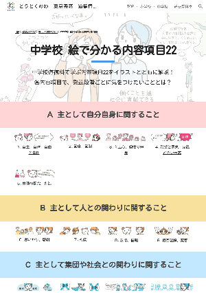中学校　絵でわかる内容項目２２