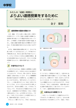 [中学校 わたしの「道徳１時間目」]よりよい道徳授業をするために