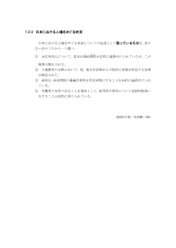 日本における人権をめぐる状況(2003年［政経］センター試験本試験より）