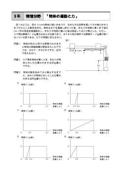 （評価問題）3年 物理分野「物体の運動と力」