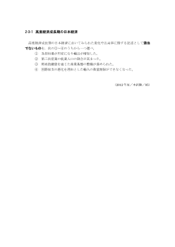 高度経済成長期の日本経済(2012年［政経］センター試験本試験より）