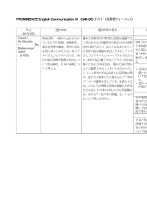 （327）PROMINENCE Ⅲ（平成31［2019］年度改訂）（4）文部科学省フォーマットCAN-DOリスト