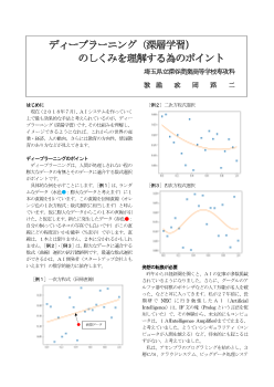 ディープラーニング（深層学習）のしくみを理解する為のポイント