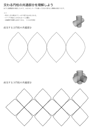 交わる円柱の共通部分を理解しよう