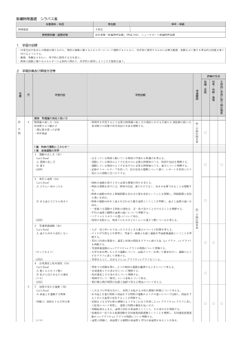 （702）新編物理基礎（令和4年度改訂） シラバス案