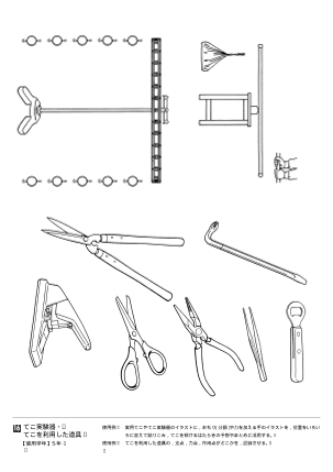 てこ実験器・てこを利用した道具（オリジナル図版集）