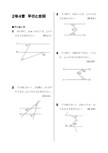 今年出た計算問題─２年４章平行と合同（2009年）