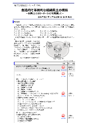 創造的で革新的な組織風土の構築－校長としてのリーダーシップを発揮して－／現代学校経営シリーズ（54）