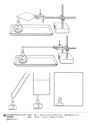 もののあたたまりかたの記録用紙（オリジナル図版集）