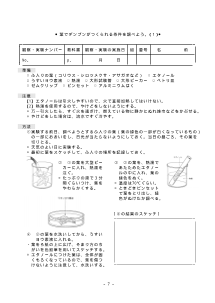 [実験観察ワークシート]葉でデンプンがつくられる条件を調べよう(１)